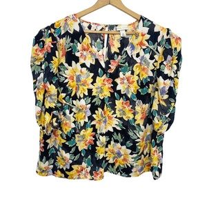 Ava & Viv blouse Black floral
